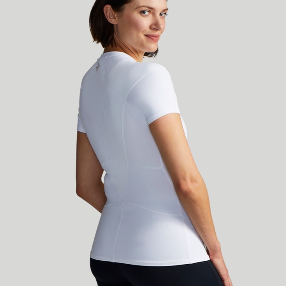 TOMMIE COPPER WOMEN’S PRO-GRADE SHORT SLEEVE SHOULDER SUPPORT SHIRT SZ M WHITE - Picture 4 of 12